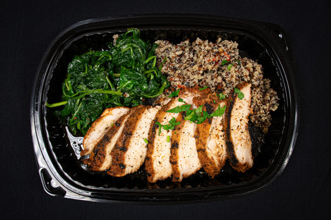 Blackened Chicken with Spinach & Quinoa