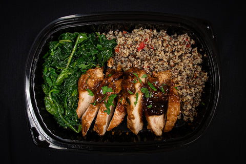 Teriyaki Turkey Tenderloins with Spinach & Quinoa